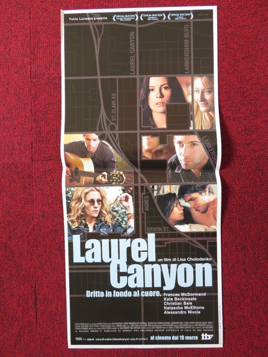 LAUREL CANYON   ITALIAN LOCANDINA (27.5"x12.5") POSTER CHRISTAIN BALE 2004