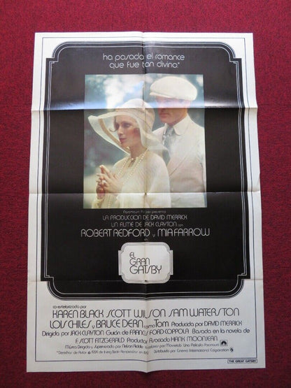 THE GREAT GATSBY FOLDED SPANISH ONE SHEET POSTER ROBERT REDFORD MIA FARROW