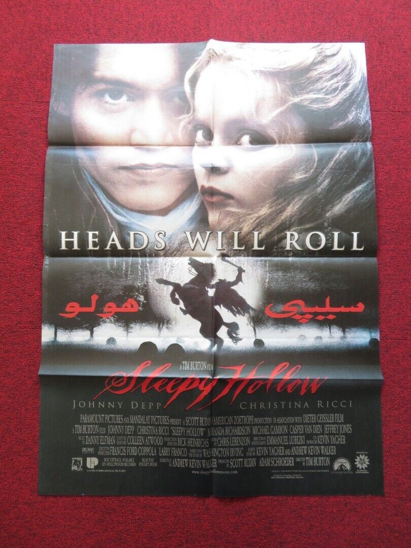 SLEEPY HOLLOW FOLDED TURKISH ONE SHEET POSTER TIM BURTON JOHNNY DEPP 1999