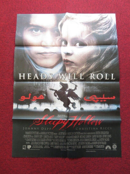 SLEEPY HOLLOW FOLDED TURKISH ONE SHEET POSTER TIM BURTON JOHNNY DEPP 1999