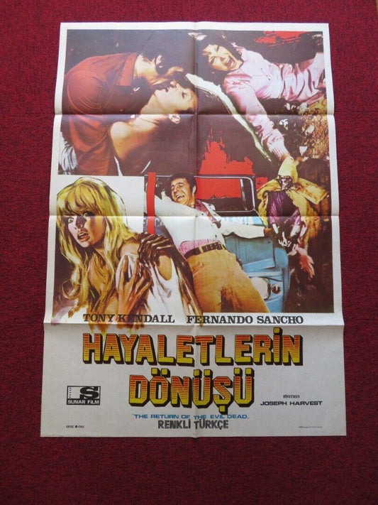 RETURN OF THE EVIL DEAD / BLIND DEAD SERIES PT 2 FOLDED TURKISH ONE SHEET POSTER