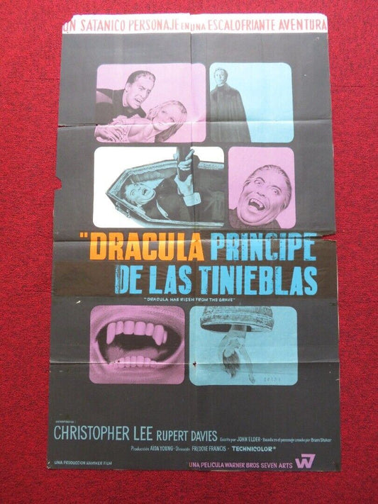 DRACULA HAS RISEN FROM THE GRAVE FOLDED SPANISH ONE SHEET POSTER 25.5" X 41.5"