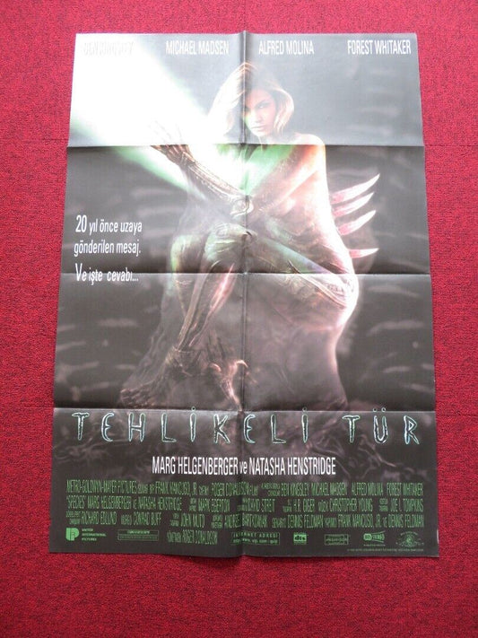 SPECIES FOLDED TURKISH ONE SHEET POSTER BEN KINGSLEY FOREST WHITAKER 1995