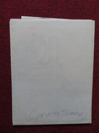 CORVETTE SUMMER FOLDED US ONE SHEET POSTER MARK HAMILL ANIIE POTTS 1978