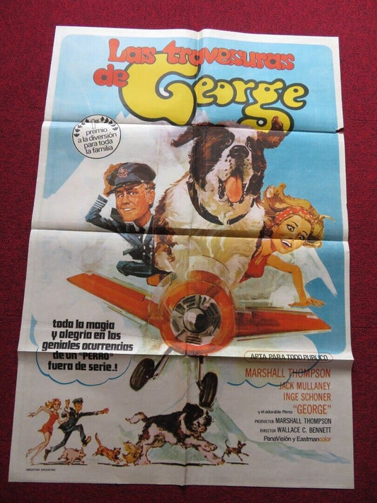 GEORGE! FOLDED ARGENTINA ONE SHEET POSTER MARSHALL THOMPSON JACK MULLANEY 1972