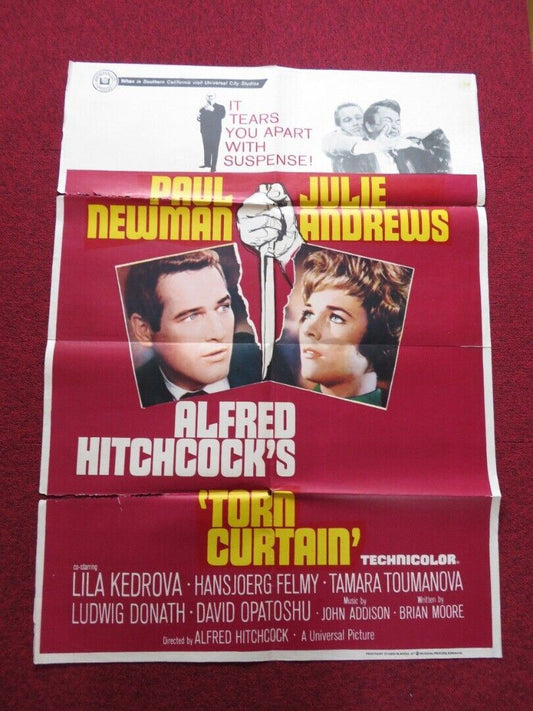 TORN CURTAIN FOLDED TURKISH ONE SHEET POSTER HITCHCOCK PAUL NEWMAN 1970