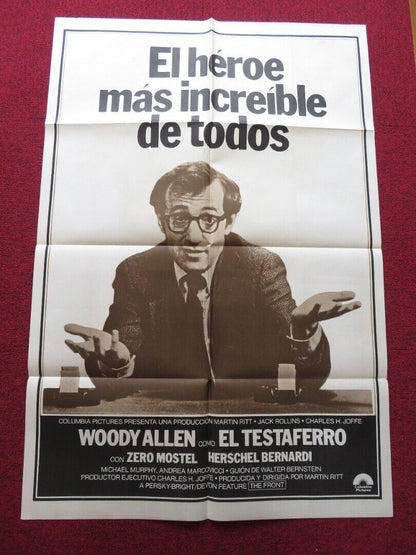 THE FRONT FOLDED ARGENTINA ONE SHEET POSTER WOODY ALLEN ZERO MOSTEL 1976