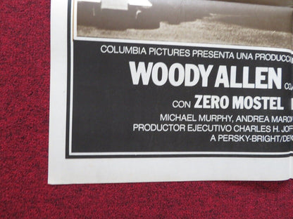 THE FRONT FOLDED ARGENTINA ONE SHEET POSTER WOODY ALLEN ZERO MOSTEL 1976