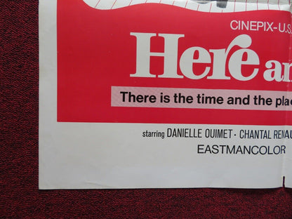 HERE AND NOW FOLDED US ONE SHEET POSTER DANIELLE OUIMET CHANTAL RENAUD 1970