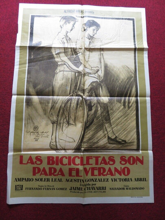 BICYCLES ARE FOR THE SUMMER FOLDED ARGENTINA ONE SHEET POSTER AMPARO SOLER