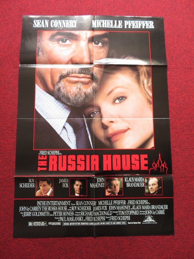 THE RUSSIA HOUSE FOLDED US ONE SHEET POSTER MICHELLE PFEIFFER SEAN CONNERY 1990