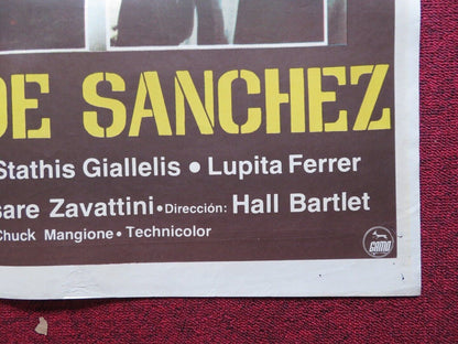 THE CHILDREN OF SANCHEZ FOLDED ARGENTINA ONE SHEET POSTER ANTHONY QUINN 1978