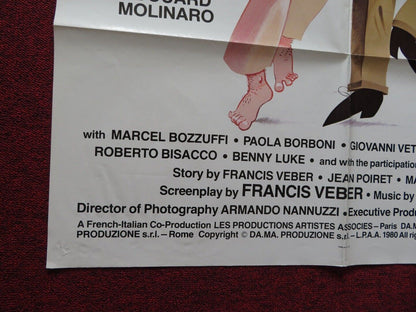 LA CAGE AUX FOLLES II FOLDED US ONE SHEET POSTER MICHEL SERRAULT U. TOGNAZZI '80