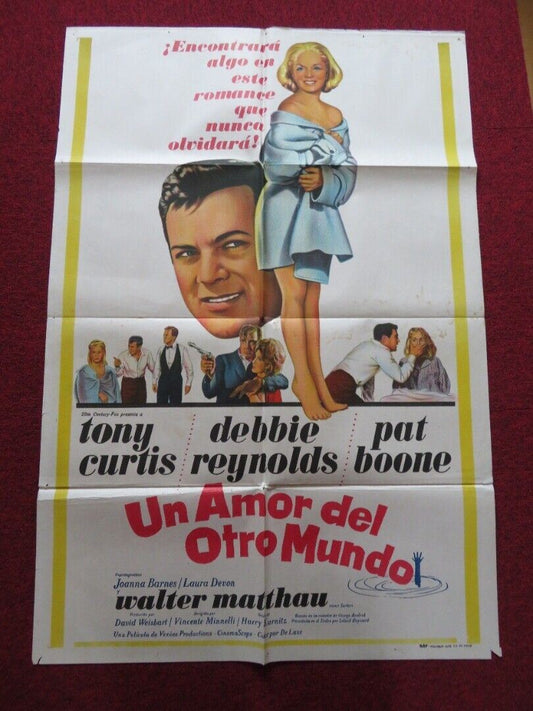 GOODBYE CHARLIE FOLDED ARGENTINA ONE SHEET POSTER TONY CURTIS DEBBIE REYNOLDS