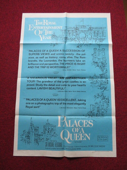 PALACES OF A QUEEN FOLDED US ONE SHEET POSTER MICHAEL REDGRAVE 1967