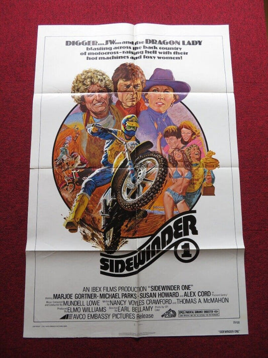 SIDEWINDER 1 FOLDED US ONE SHEET POSTER MARJOR GORTNER MICHAEL PARKS 1977