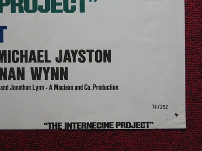 THE INTERNECINE PROJECT FOLDED US ONE SHEET POSTER JAMES COBURN LEE GRANT