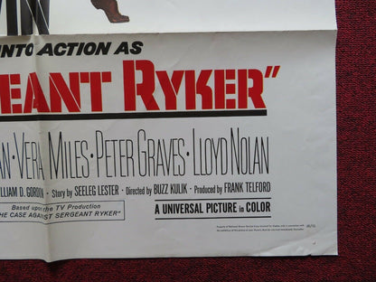 SERGEANT RYKER FOLDED US ONE SHEET POSTER LEE MARVIN VERA MILES 1968