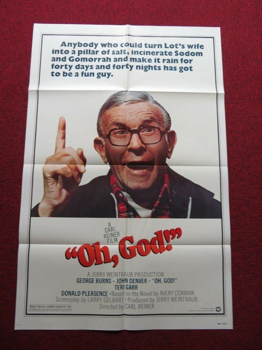 OH, GOD! FOLDED US ONE SHEET POSTER GEORGE BURNS TERI GARR 1977