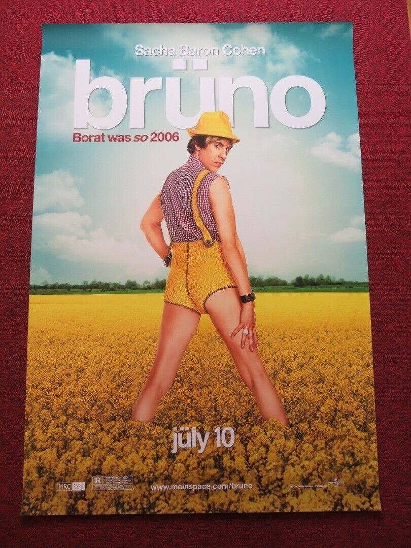 BRUNO US ONE SHEET ROLLED POSTER SACHA BARON COHEN 2009