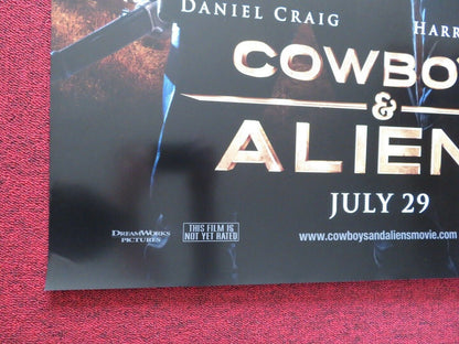 COWBOYS & ALIENS US ONE SHEET ROLLED POSTER DANIEL CRAIG HARRISON FORD 2011