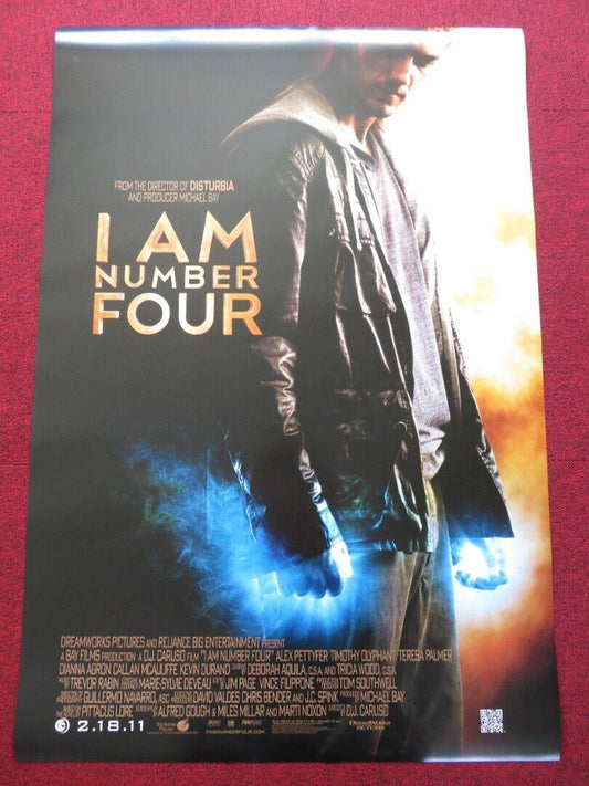 I AM NUMBER 4 - B US ONE SHEET ROLLED POSTER MICHAEL BAY ALEX PETTYFER 2011