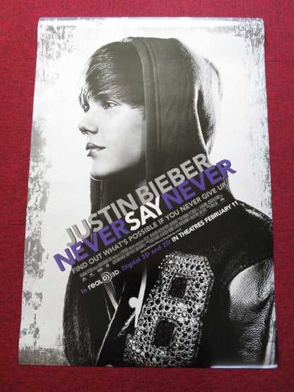 JUSTIN BIEBER NEVER SAY NEVER -B US ONE SHEET ROLLED POSTER 2011