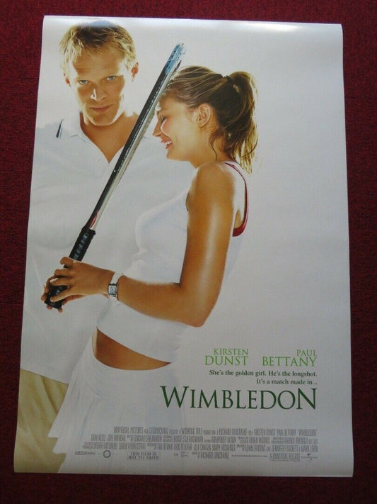 WIMBLEDON US ONE SHEET ROLLED POSTER KIRSTEN DUNST PAUL BETTANY 2004