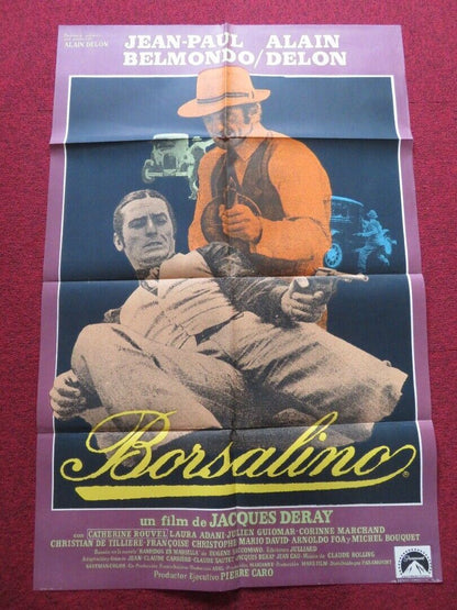 BORSALINO FOLDED ARGENTINA ONE SHEET POSTER ALAIN DELON JEAN-PAUL BELMONDO