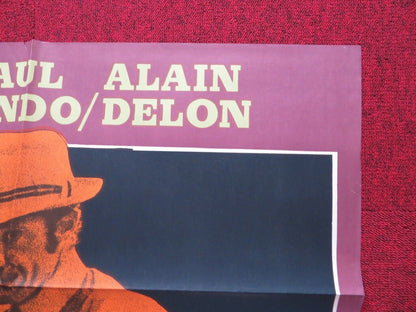 BORSALINO FOLDED ARGENTINA ONE SHEET POSTER ALAIN DELON JEAN-PAUL BELMONDO