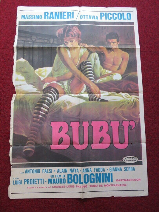 BUBU FOLDED ARGENTINA ONE SHEET POSTER MASSIMO RANIERI OTTAVIA PICCOLO 1971