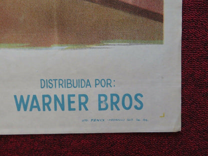 THE FLAME AND THE ARROW  FOLDED ARGENTINA  POSTER BURT LANCASTER 1951