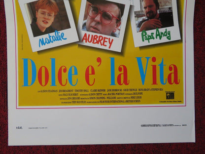 LIFE IS SWEET ITALIAN LOCANDINA (27.5"x13") POSTER MIKE LEIGH 1992