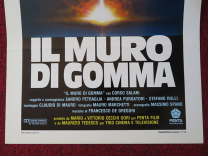 IL MURO DI GOMMA ITALIAN LOCANDINA (27.5"x13") POSTER CORSO SALANI 1991