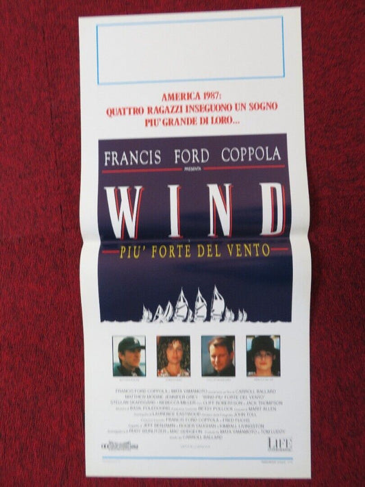 WIND  ITALIAN LOCANDINA (27.5"x13") POSTER MATTHEW MODINE JENNIFER GREY 1992