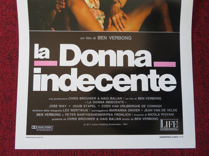 THE INDECENT WOMAN  ITALIAN LOCANDINA (27.5"x13") POSTER JOSE WAY 1991