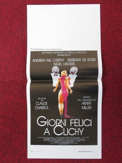 QUIET DAYS IN CLICHY  ITALIAN LOCANDINA (27.5"x13") POSTER BARBARA DE ROSSI 1991