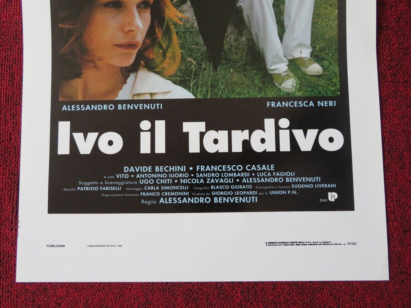 IVO IL TARDIVO  ITALIAN LOCANDINA (27.5"x13") POSTER  FRANCESCA NERI 1995