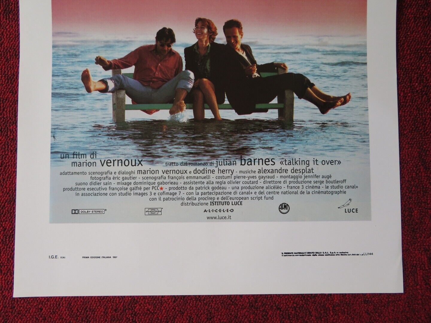 LOVE ETC.  ITALIAN LOCANDINA (27.5"x13") POSTER CHARLOTTE GAINSBOURG 1997