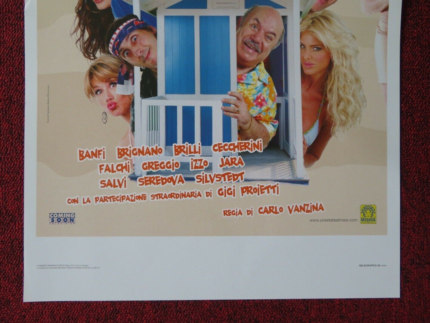 UN'ESTATE AL MARE ITALIAN LOCANDINA (27.5"x13") POSTER BANFI BRIGNANA 2008