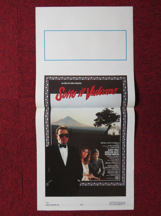 UNDER THE VOLCANO ITALIAN LOCANDINA (27.5"x13") POSTER ALBERT FINNEY 1984