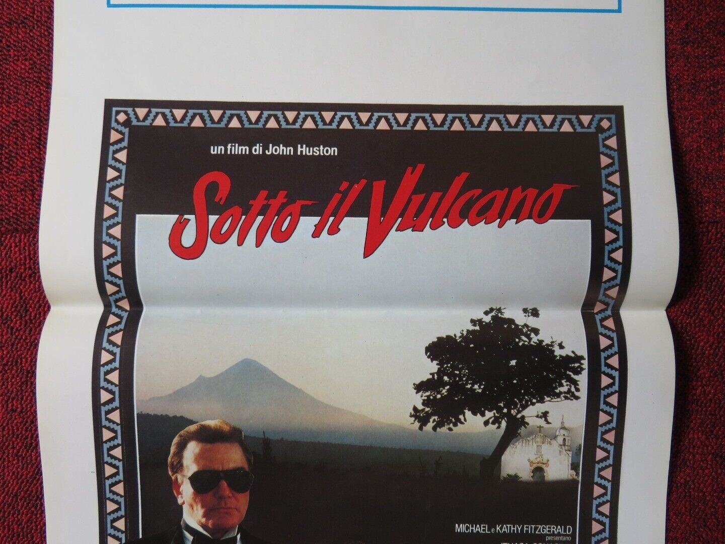 UNDER THE VOLCANO ITALIAN LOCANDINA (27.5"x13") POSTER ALBERT FINNEY 1984