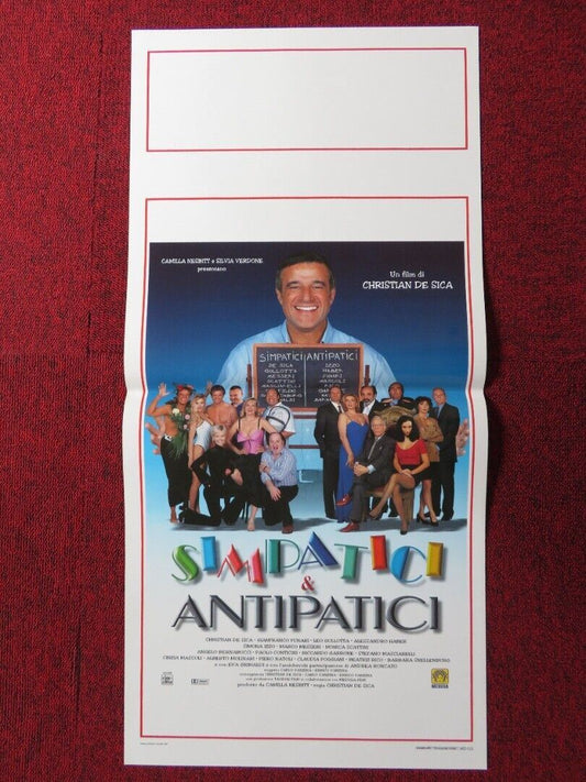 SIMPATICI & ANTIPATICI  ITALIAN LOCANDINA (27.5"x13") POSTER 1997