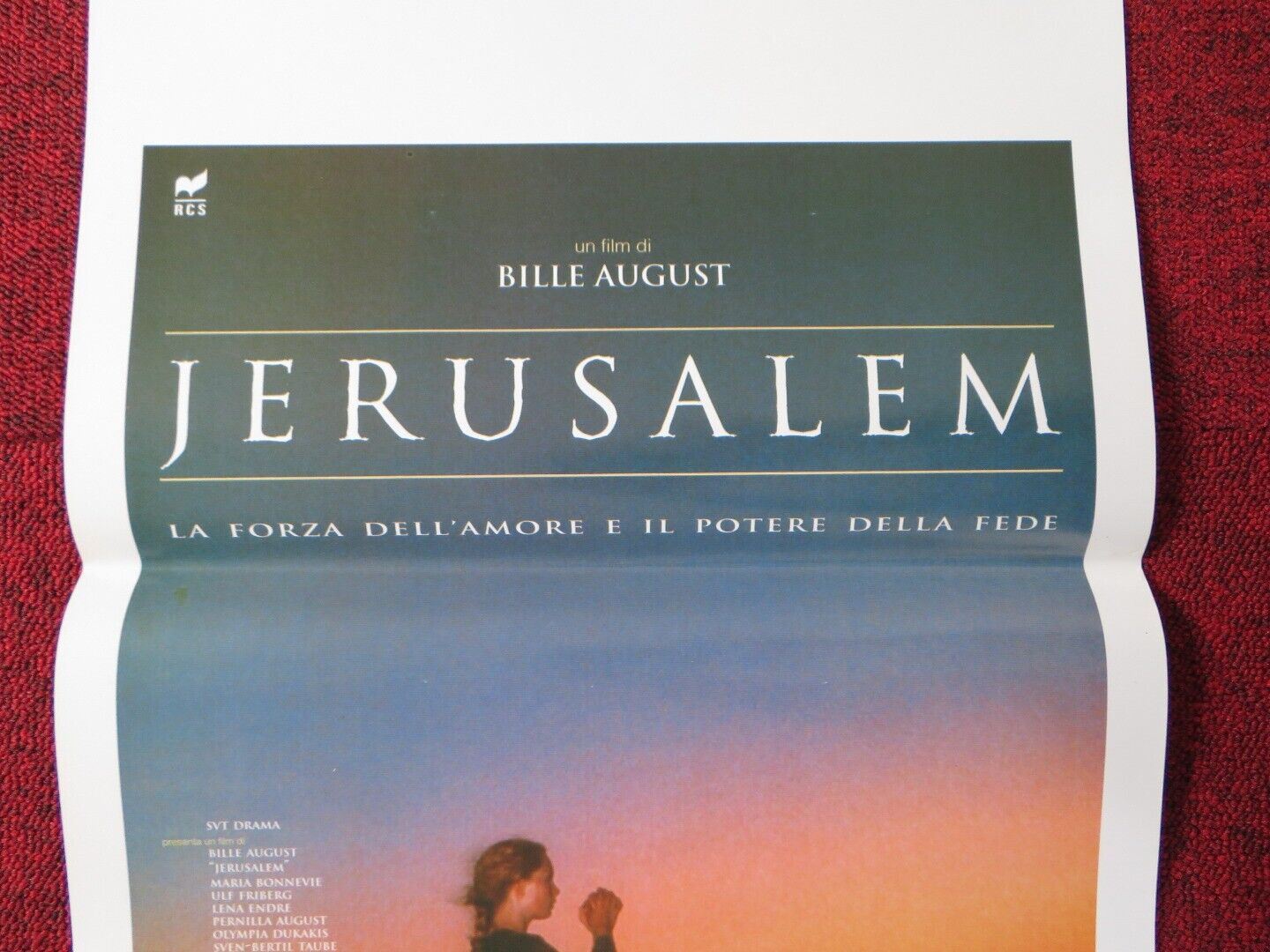 JERUSALEM ITALIAN LOCANDINA (27.5"x13") POSTER BILLE AUGUST MARIA BONNEVIE 1997