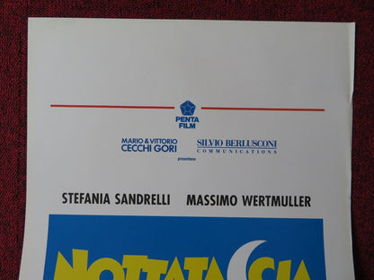 NOTTATACCIA  ITALIAN LOCANDINA (27.5"x13") POSTER MASSIMO WERTMULLER 1992