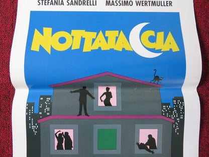 NOTTATACCIA  ITALIAN LOCANDINA (27.5"x13") POSTER MASSIMO WERTMULLER 1992