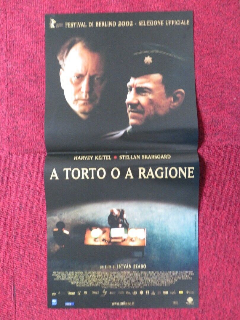 TAKING SIDES ITALIAN LOCANDINA (25"x12") POSTER HARVEY KEITEL 2001