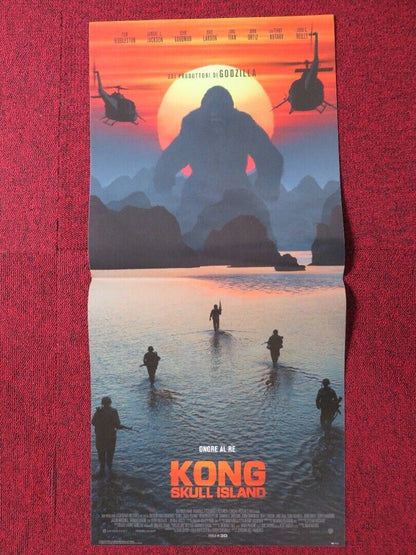 KONG SKULL ISLAND  ITALIAN LOCANDINA (26.5"x12.5") POSTER SAMUEL L.JACKSON 2017