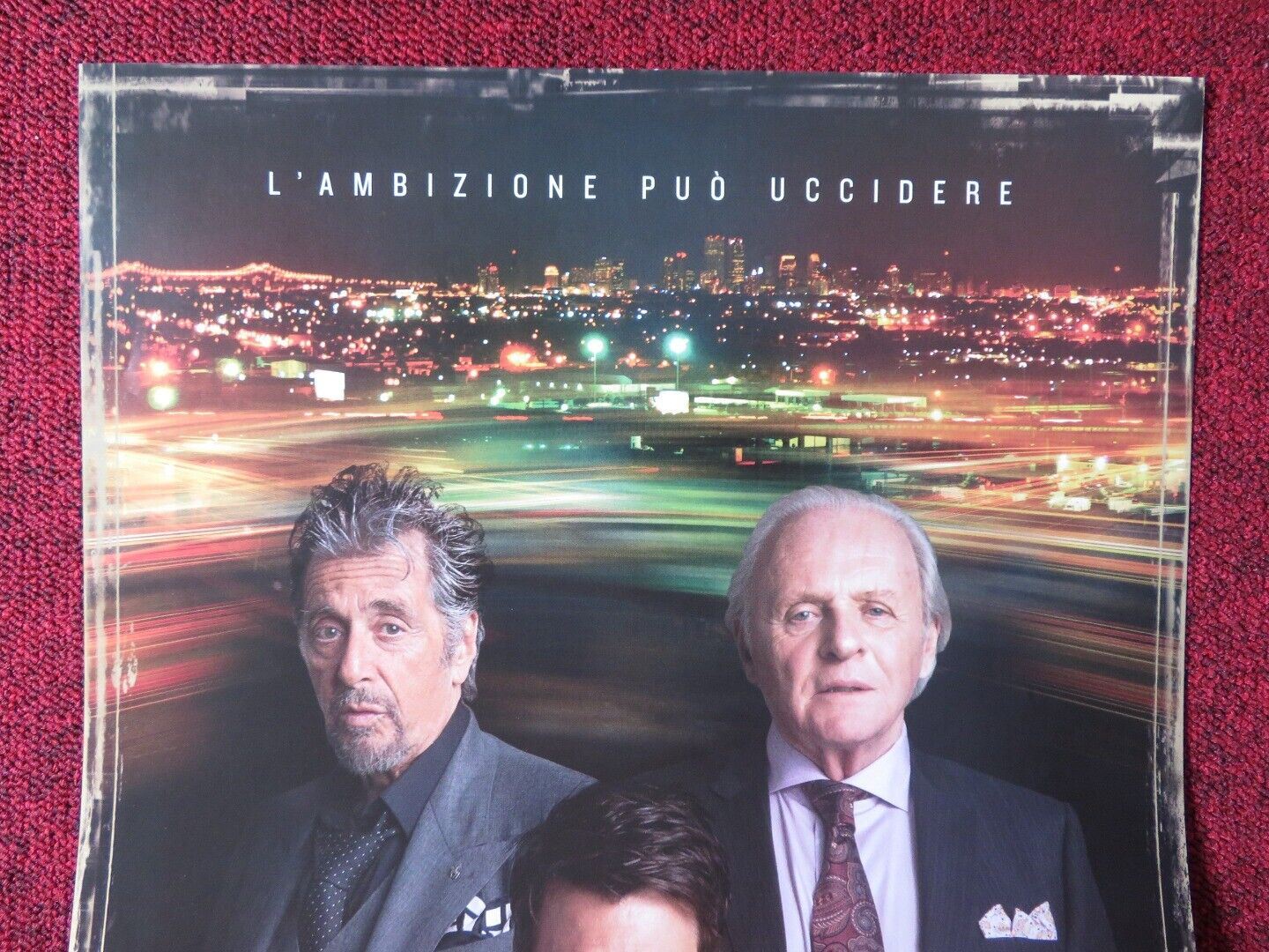 MISCONDUCT ITALIAN LOCANDINA (26.5"x12.5") POSTER AL PACINO ANTHONY HOPKINS 2016