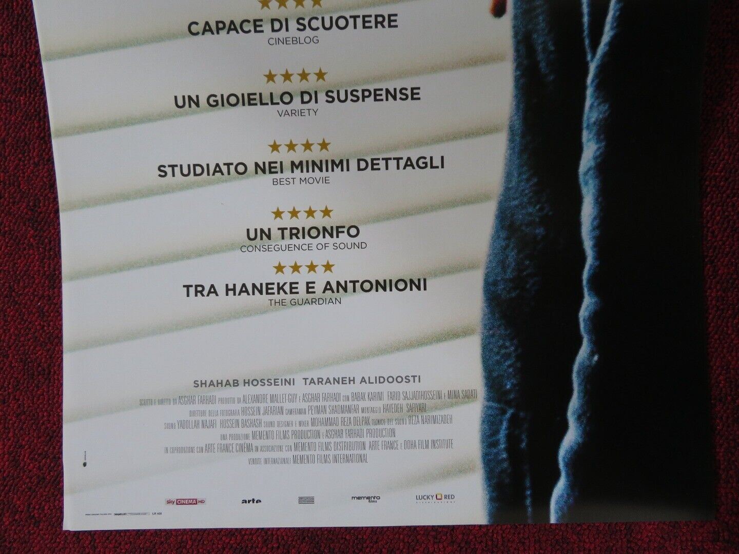 THE SALESMAN  ITALIAN LOCANDINA (26.5"x12.5") POSTER SHAHAB HOSSEINI 2016